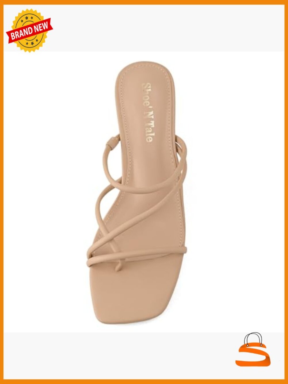 Chunky Block Heel Square Toe Mule Sandals Slip On Thong Strap Kitten Heels - Picture 3 of 5